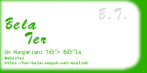 bela ter business card